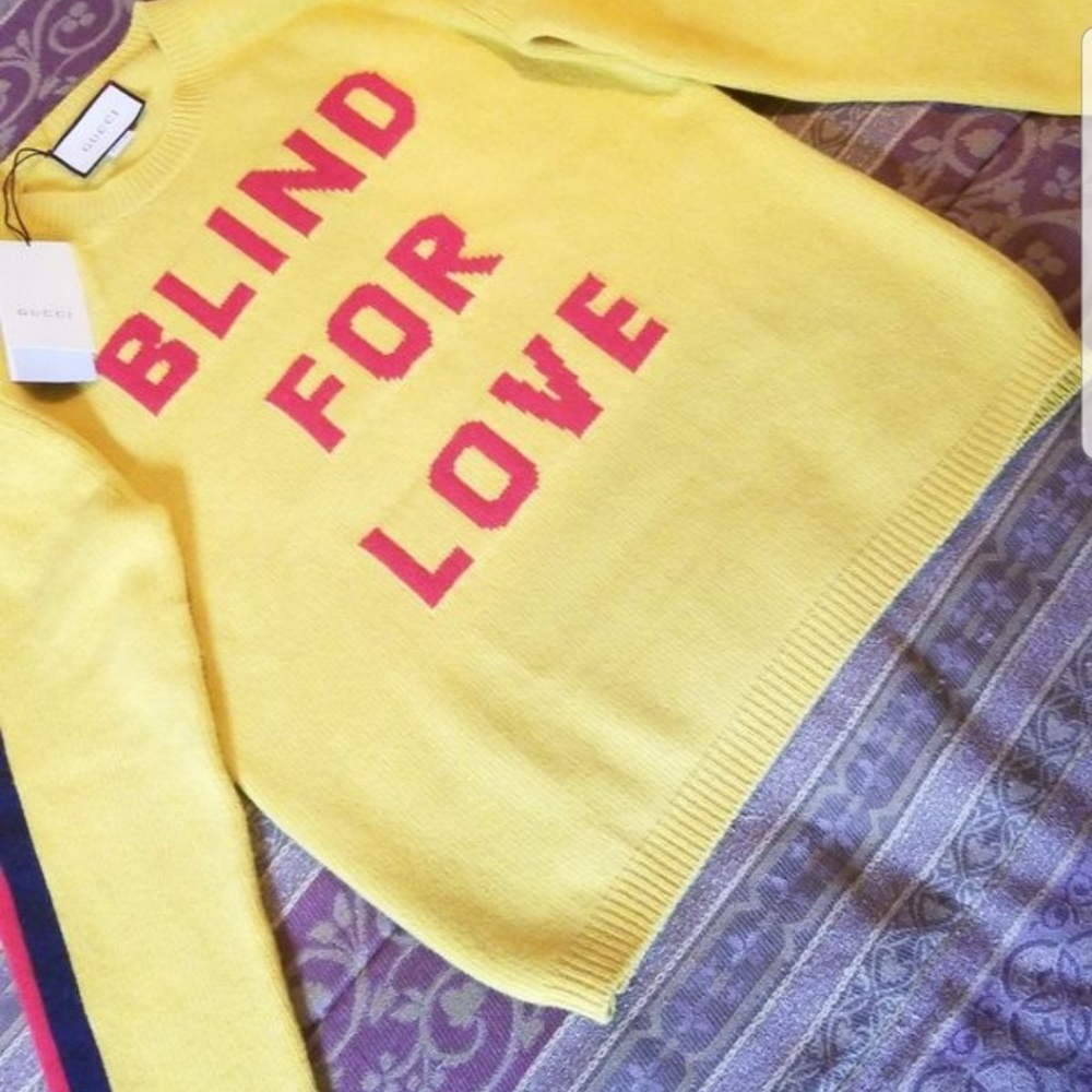 NWT Authentic Gucci "Blind for Love" sweater